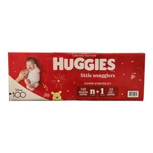 Huggies Little Snugglers Diapers Combo Pack (Newborn 148ct, Size 1 32ct)